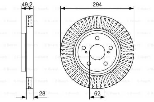 Диски тормозные bosch BOSCH 0986479W40