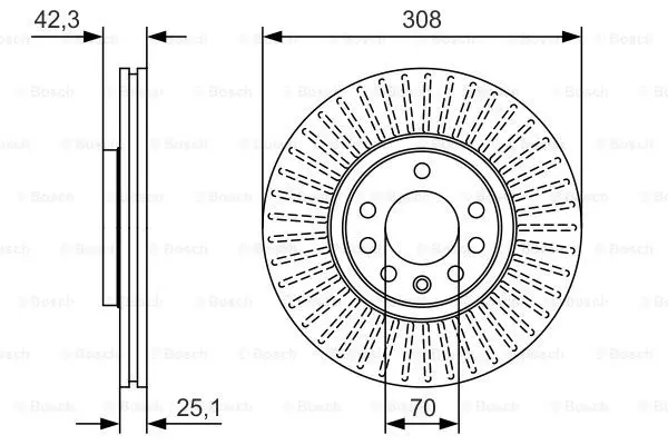 Тормозной диск BOSCH 0986479W59