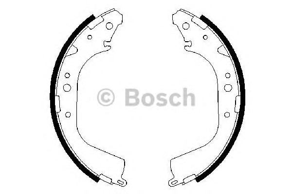 Колодки тормозные барабанные BOSCH 0986487414