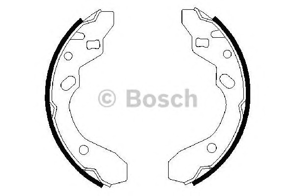 Колодки тормозные барабанные BOSCH 0986487417