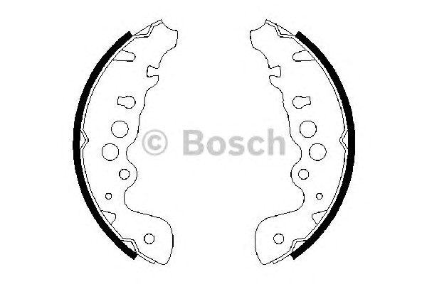 Комплект тормозных колодок BOSCH 0986487616