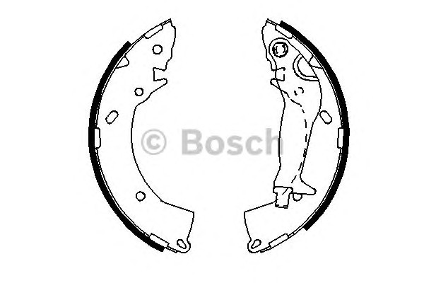 Колодки тормозные барабанные BOSCH 0986487697