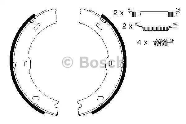 Комплект колодок стояночного тормоза BOSCH 0986487720