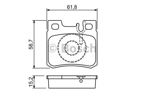Комплект тормозных колодок дискового тормоза BOSCH 0986490260