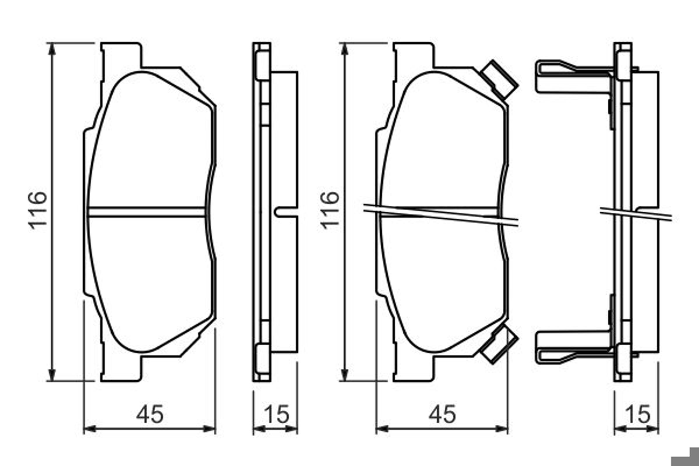 Колодки тормозные дисковые BOSCH 0986490440