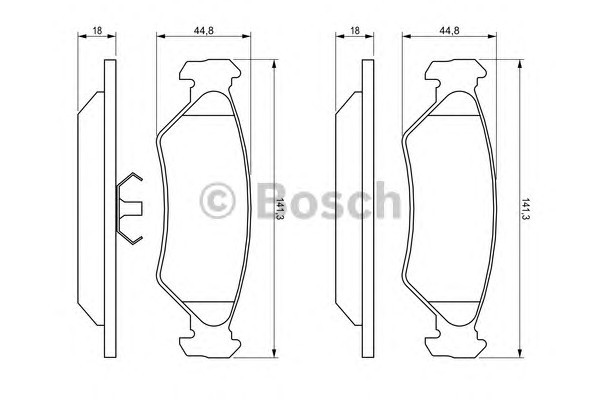 Колодки тормозные дисковые BOSCH 0986492020
