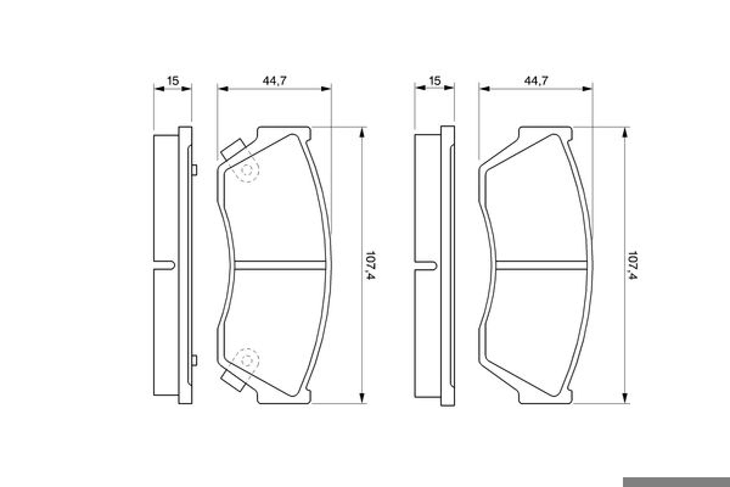 Колодки тормозные дисковые BOSCH 0986493340