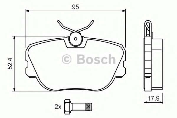 Комплект тормозных колодок дискового тормоза BOSCH 0986494058