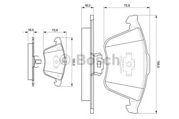 Колодки тормозные дисковые BOSCH 0986494077