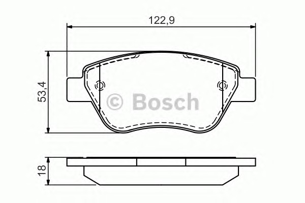 Комплект тормозных колодок дискового тормоза BOSCH 0986494132
