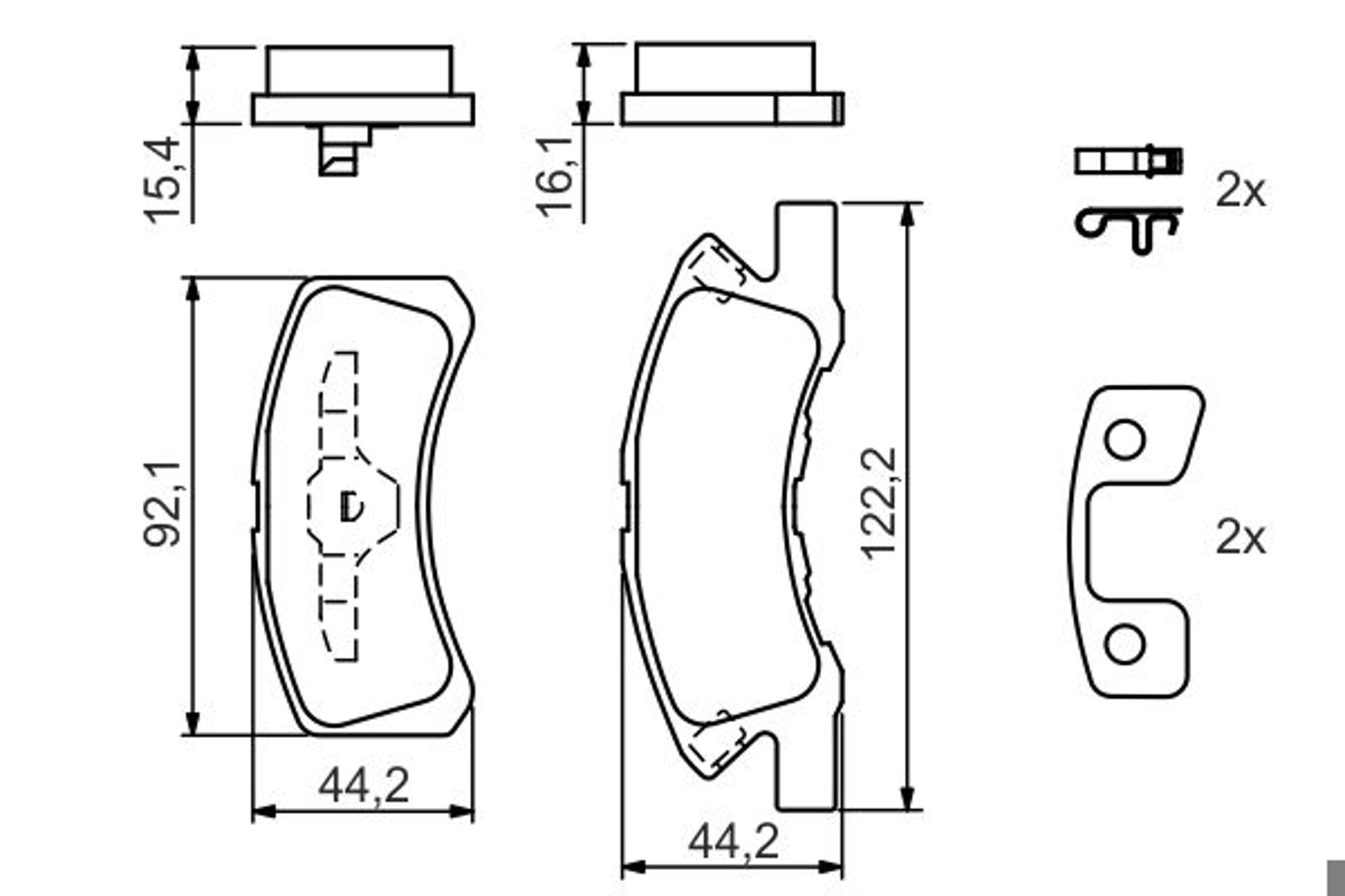 Колодки тормозные дисковые BOSCH 0986494134
