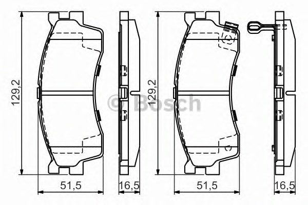 Колодки тормозные дисковые BOSCH 0986494146