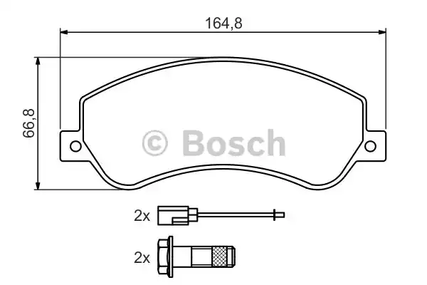 Комплект тормозных колодок дискового тормоза BOSCH 0986494170