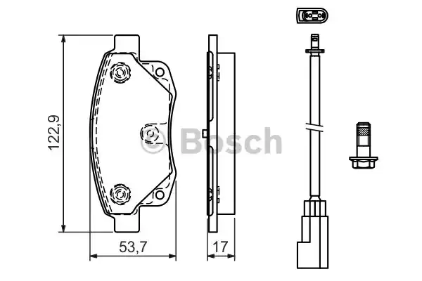 Комплект тормозных колодок дискового тормоза BOSCH 0986494171