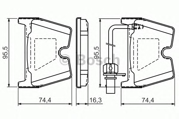 Комплект тормозных колодок дискового тормоза BOSCH 0986494216