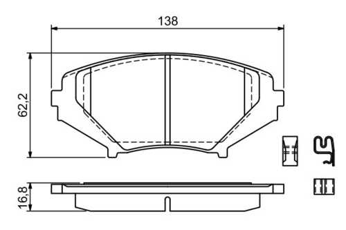 Колодки тормозные дисковые /комплект 4 шт BOSCH 0986494220