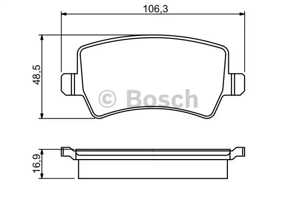 Комплект тормозных колодок дискового тормоза BOSCH 0986494248