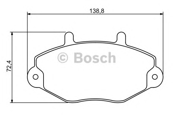 Комплект тормозных колодок дискового тормоза BOSCH 0986494289