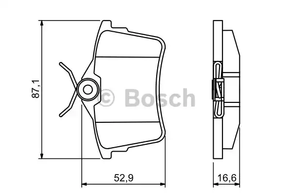 Комплект тормозных колодок дискового тормоза BOSCH 0986494304