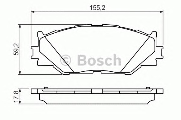 Комплект тормозных колодок дискового тормоза BOSCH 0986494316