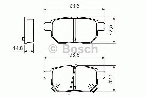 Комплект тормозных колодок дискового тормоза BOSCH 0986494328