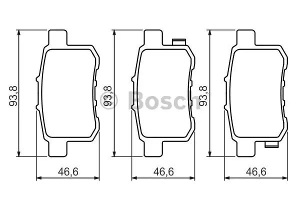 Комплект тормозных колодок дискового тормоза BOSCH 0986494338