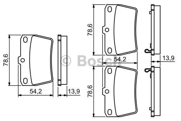 Комплект тормозных колодок дискового тормоза BOSCH 0986494350