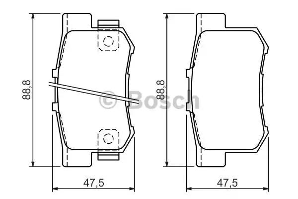 Комплект тормозных колодок дискового тормоза BOSCH 0986494358