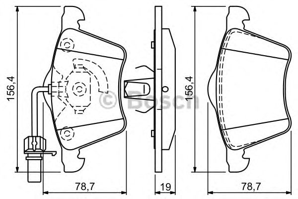 Комплект тормозных колодок дискового тормоза BOSCH 0986494390