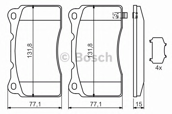 Колодки тормозные дисковые BOSCH 0986494395