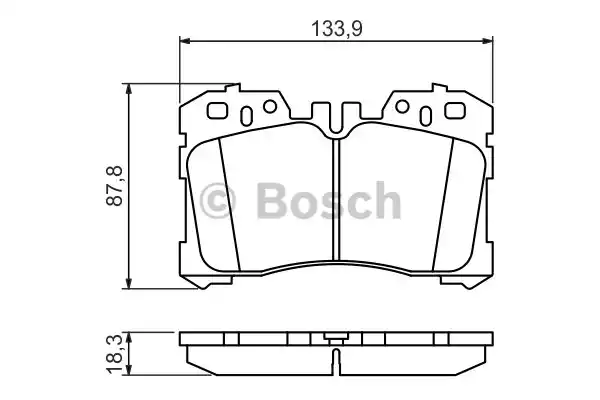 Комплект тормозных колодок дискового тормоза BOSCH 0986494423