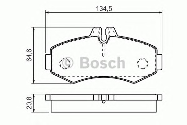 Комплект тормозных колодок дискового тормоза BOSCH 0986494451