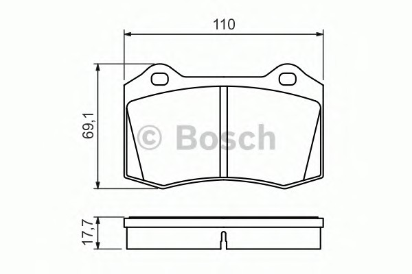 Комплект тормозных колодок дискового тормоза BOSCH 0986494486
