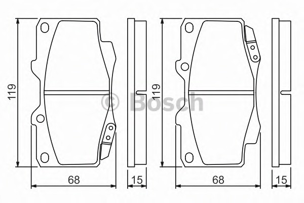 Колодки тормозные дисковые BOSCH 0986494497