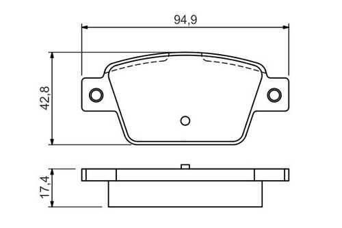 Колодки тормозные дисковые BOSCH 0986494536