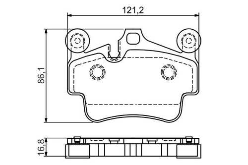 Колодки тормозные дисковые /комплект 4 шт BOSCH 0986494567