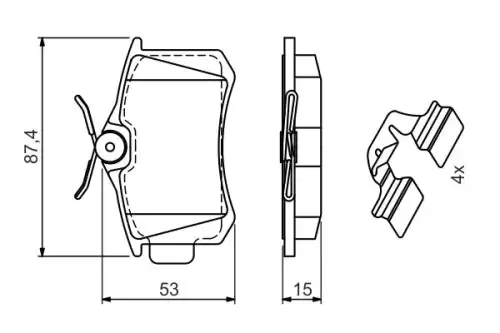 К-т дисков. тормоз. колодок BOSCH 0986494597
