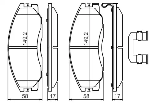 К-т дисков. тормоз. колодок BOSCH 0986494650
