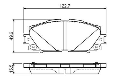 Колодки тормозные дисковые /комплект 4 шт BOSCH 0986494670