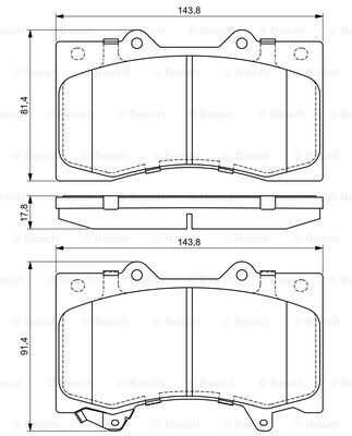 Колодки тормозные BOSCH 0986494693
