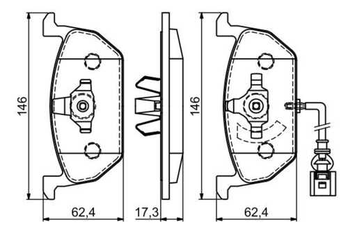 Комплект тормозных колодок дискового тормоза BOSCH 0986494721
