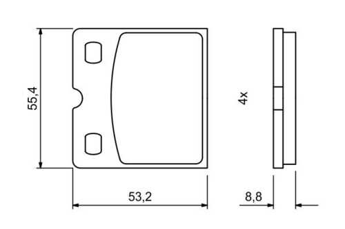 Колодки тормозные дисковые /комплект 4 шт BOSCH 0986494775