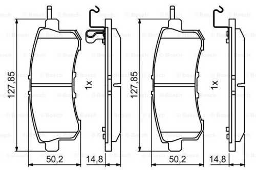 Колодки торм диск к-т задн BOSCH 0986494778