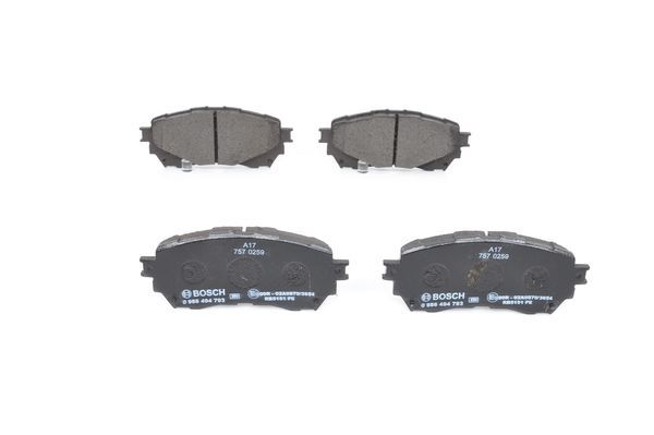 Комплект тормозных колодок дискового тормоза BOSCH 0986494793