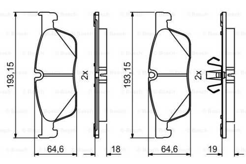 Колодки тормозные дисковые BOSCH 0986494831