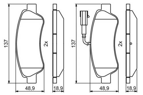 Тормозные колодки kpl. зад BOSCH 0986494994