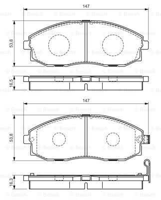 Колодки тормозные дисковые BOSCH 0986495065
