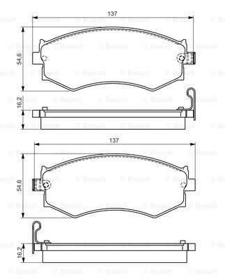 Колодки тормозные дисковые BOSCH 0986495076