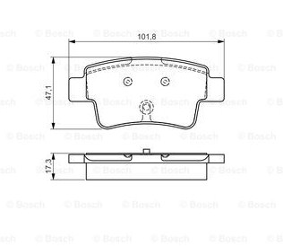 Комплект тормозных колодок дискового тормоза BOSCH 0986495111