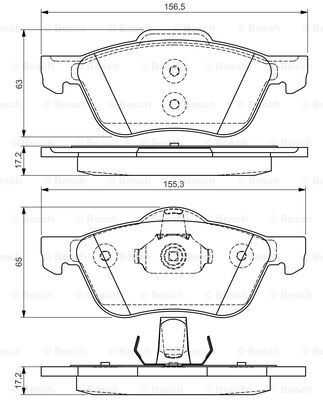 Колодки тормозные дисковые BOSCH 0986495118